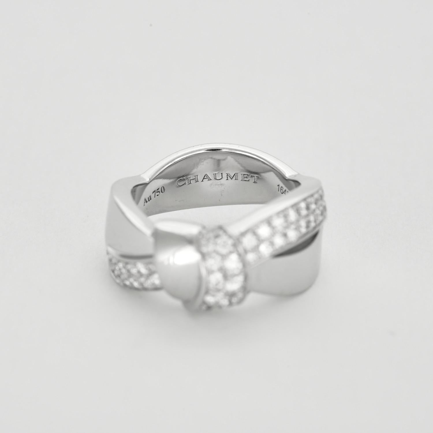 CHAUMET - Liens Seduction ring in white gold and diamonds For Sale 4