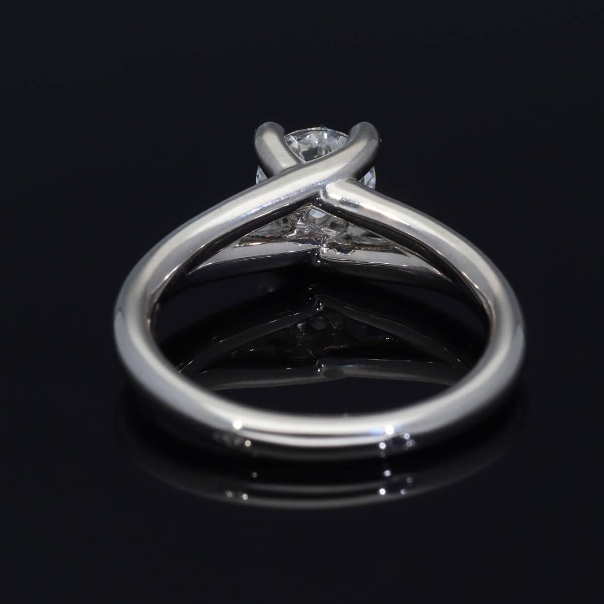 Chaumet Liens solitaire 0,70 carat E-VS1-VG Diamant Bague en platine  US 4 en vente 2