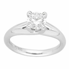 Anello Chaumet Liens Solitaire 0,70ct E-VS1-VG con diamante in platino  US 4