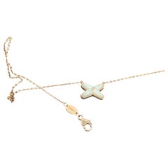 Chaumet Liens White Mother-of-Pearl Cross Single Diamond Necklace