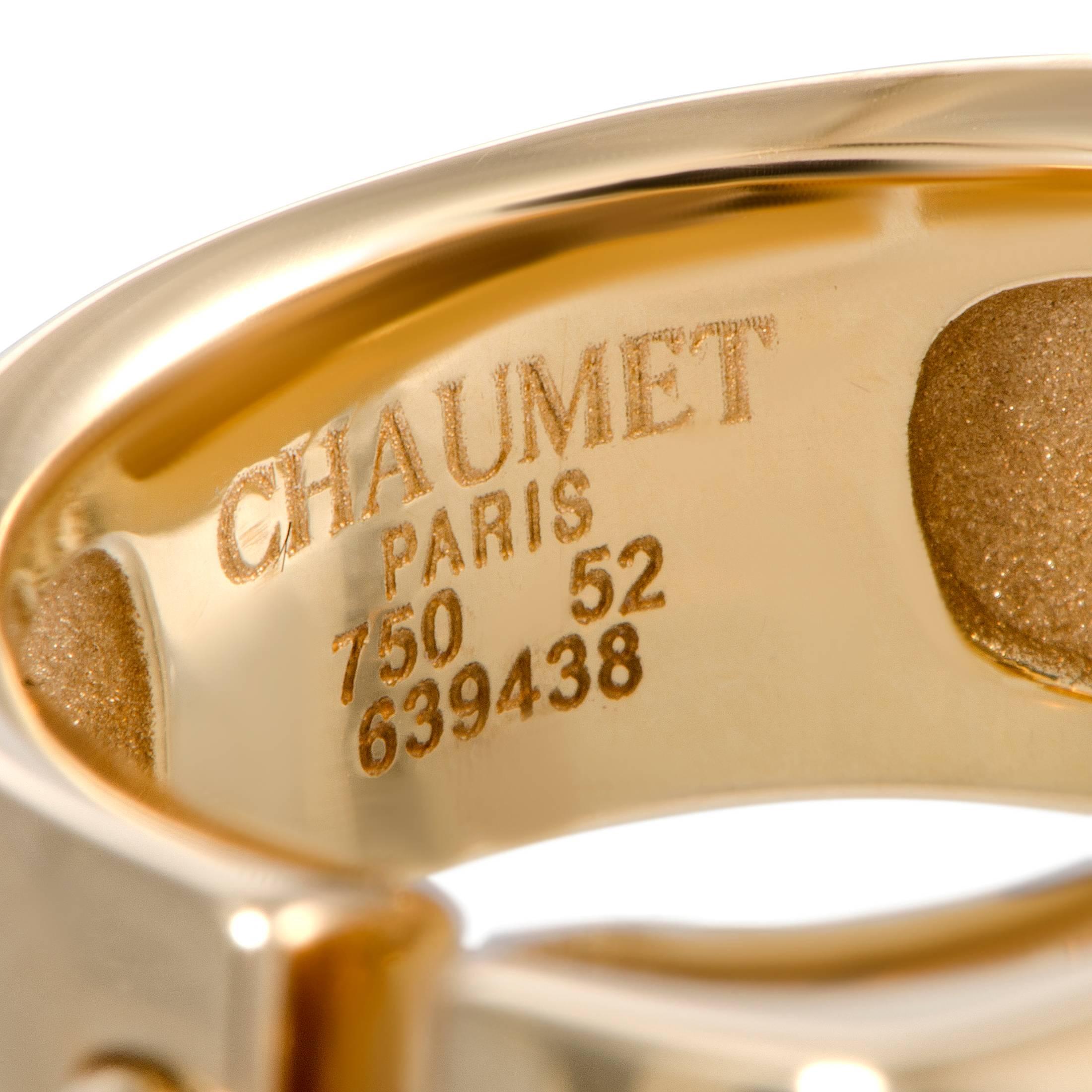 Women's Chaumet Liens Yellow Gold Smoky Quartz Cocktail Ring
