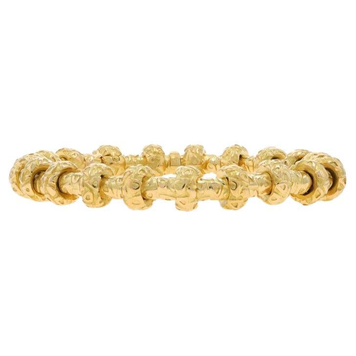 Chaumet Link Bracelet 7" - Yellow Gold 18k Triangle Dot France For Sale