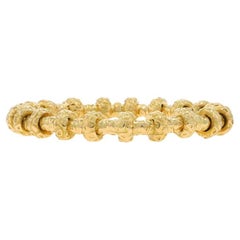 Chaumet Link Bracelet 7" - Yellow Gold 18k Triangle Dot France