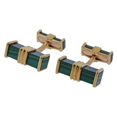 Chaumet Malachite Gold Cufflinks