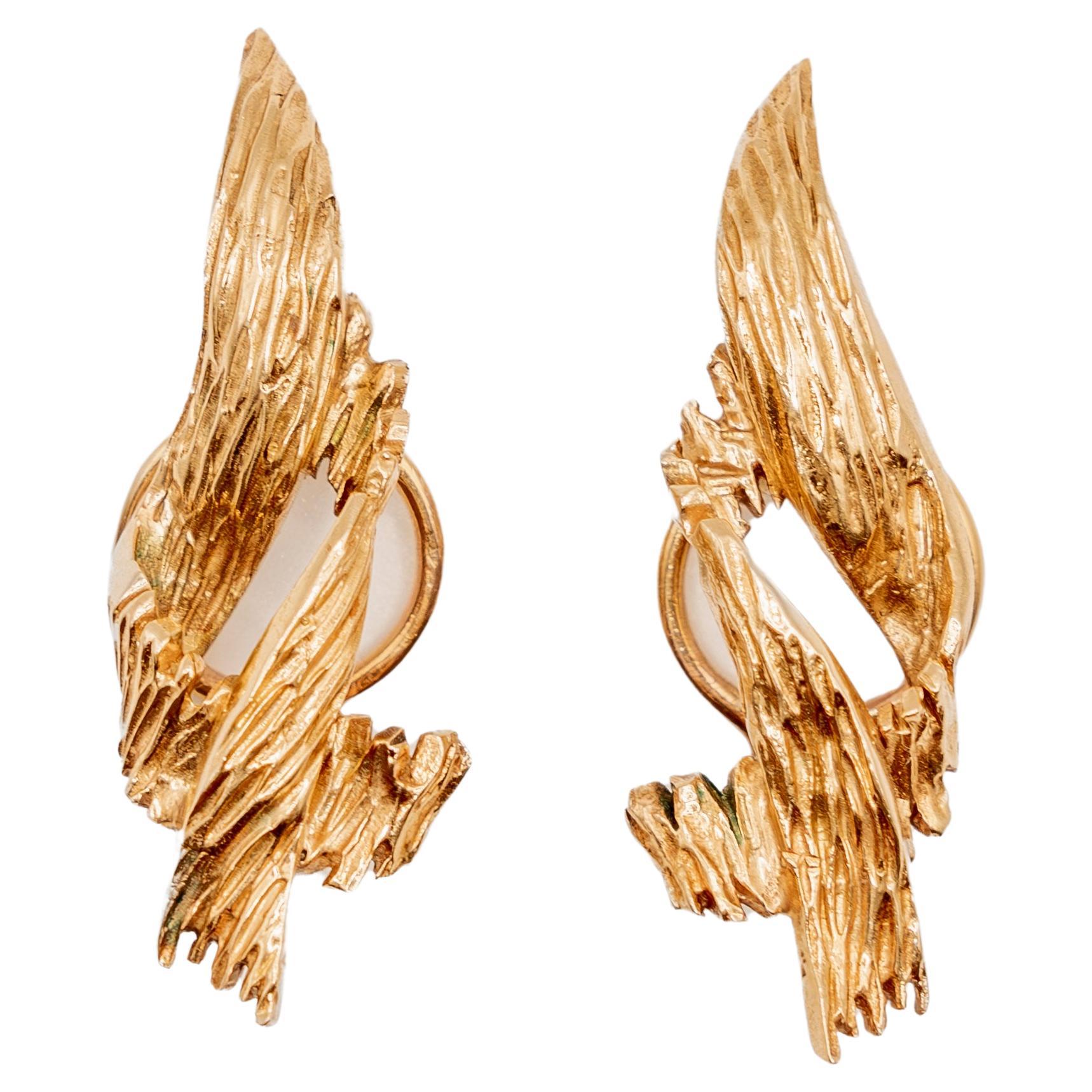 Chaumet Modernist 18K Gold Earrings For Sale