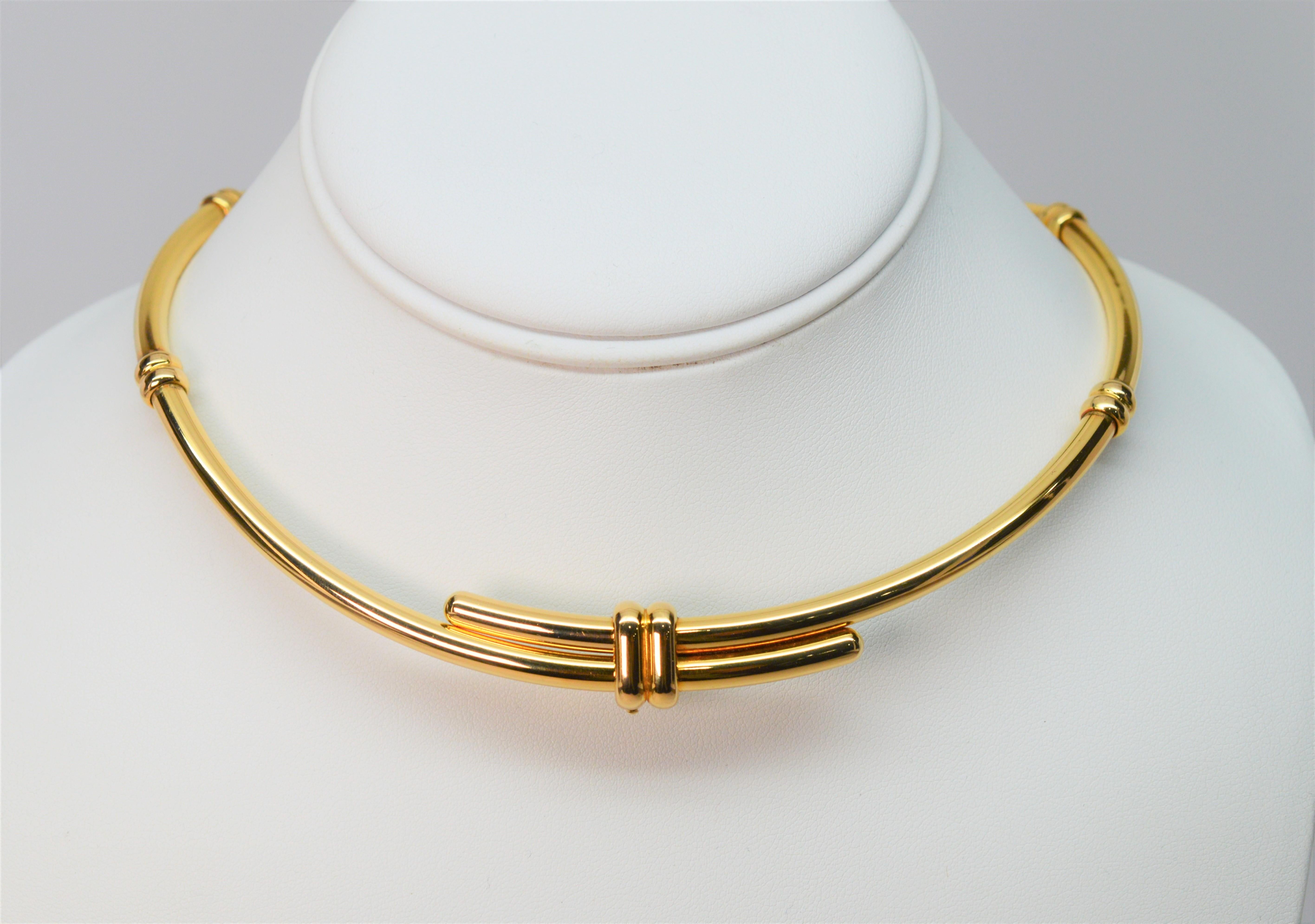 Chaumet of Paris Yellow Gold Collar Choker Necklace 3
