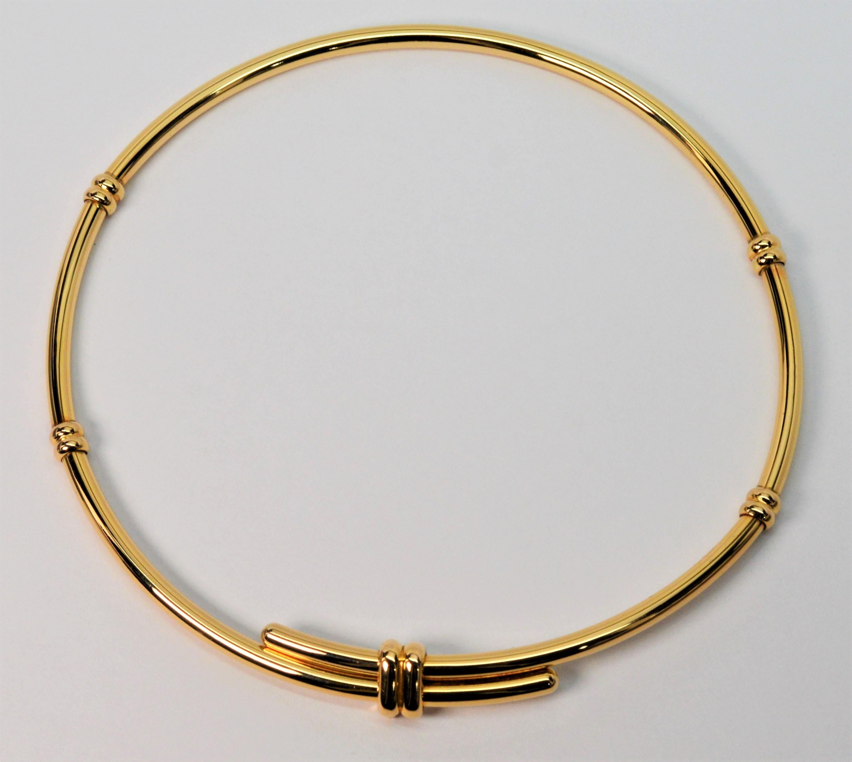Chaumet of Paris Yellow Gold Collar Choker Necklace 4