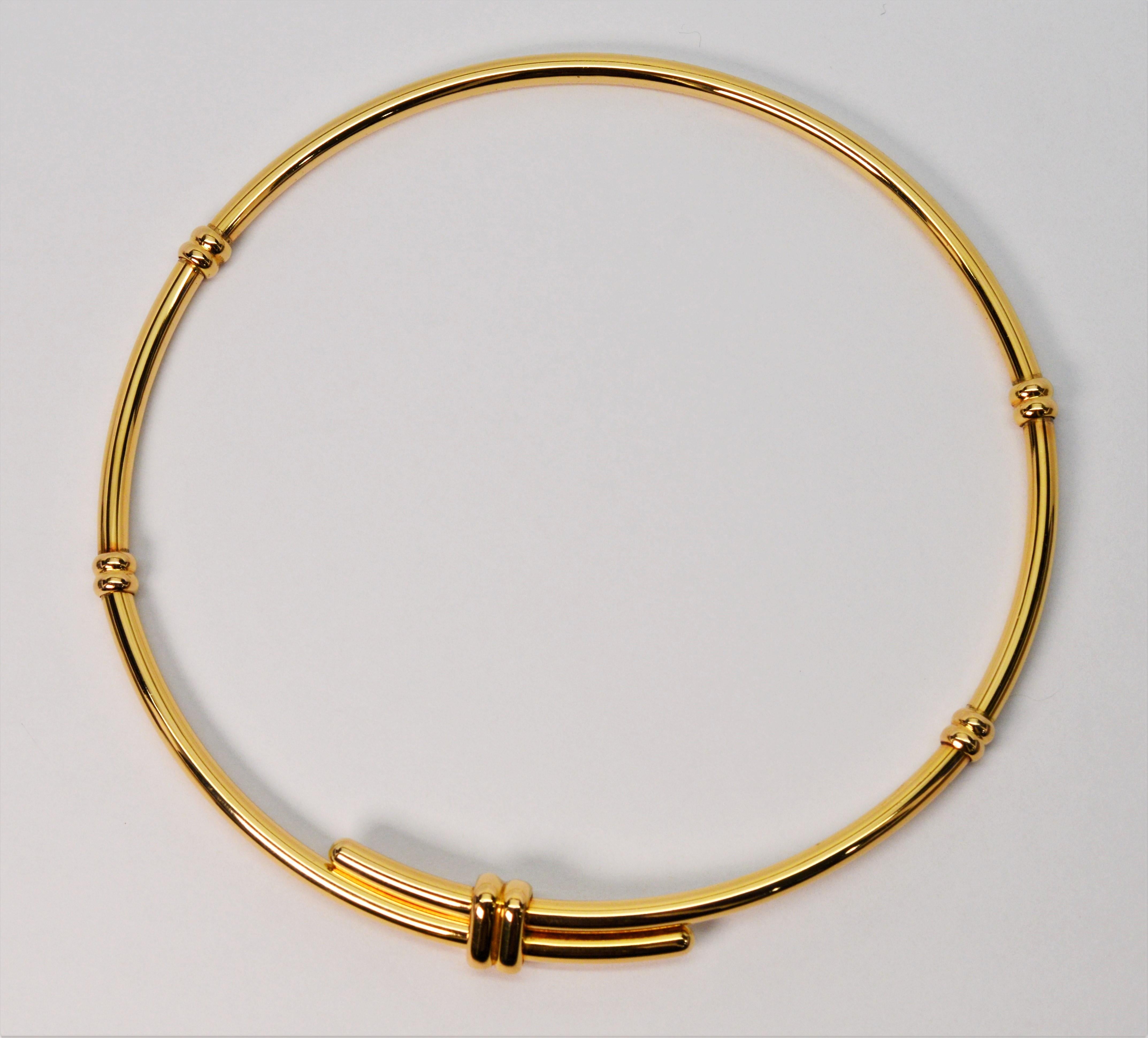 Women's Chaumet of Paris Yellow Gold Collar Choker Necklace