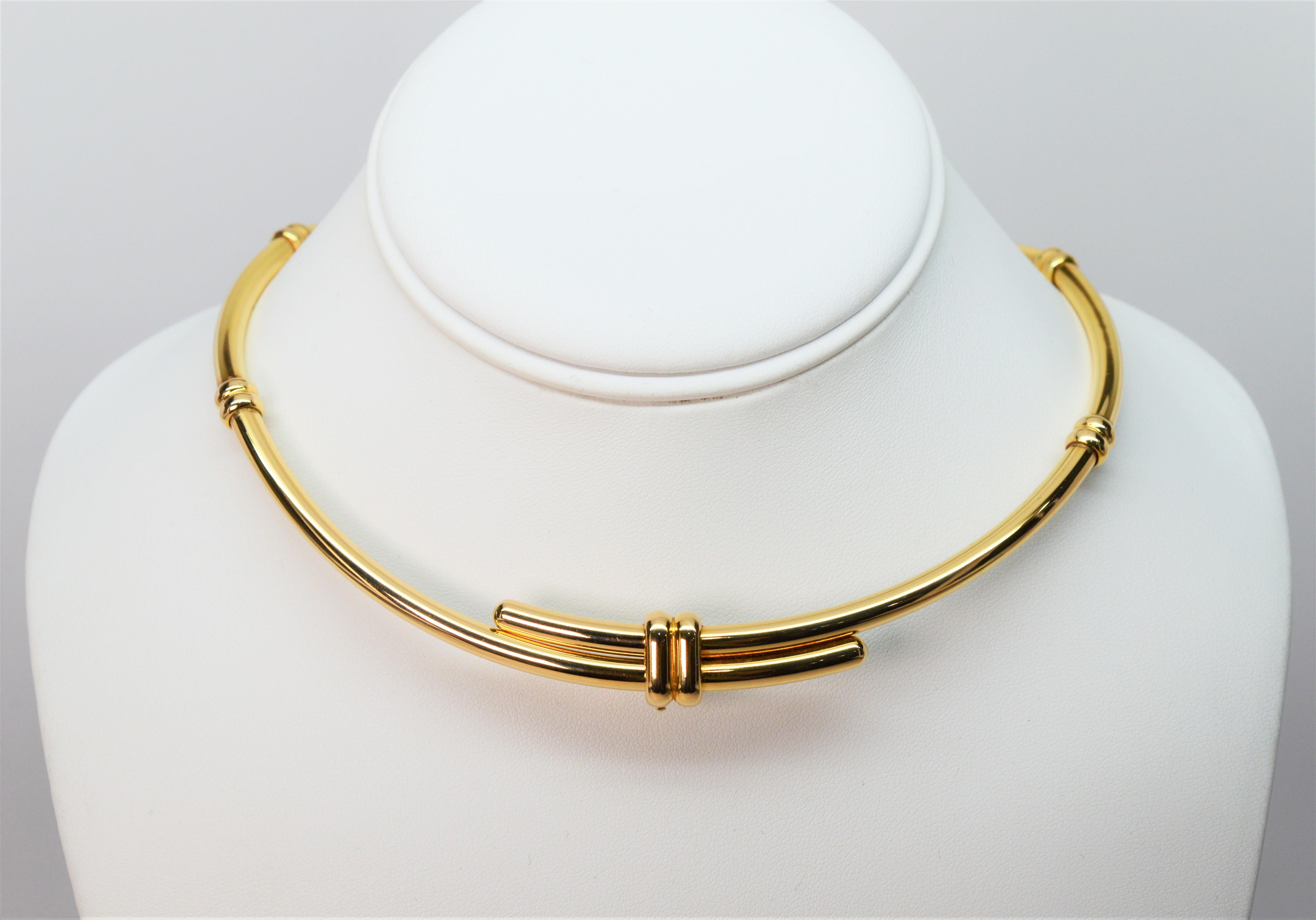 Chaumet of Paris Yellow Gold Collar Choker Necklace 1