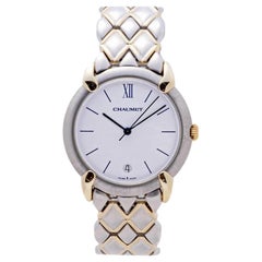 Chaumet Or-Acier 205476 Womens Quartz Watch White Dial Two-Tone Gold