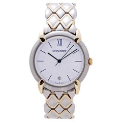 Chaumet Or-Acier 205476 Womens Quartz Watch White Dial Two-Tone Gold