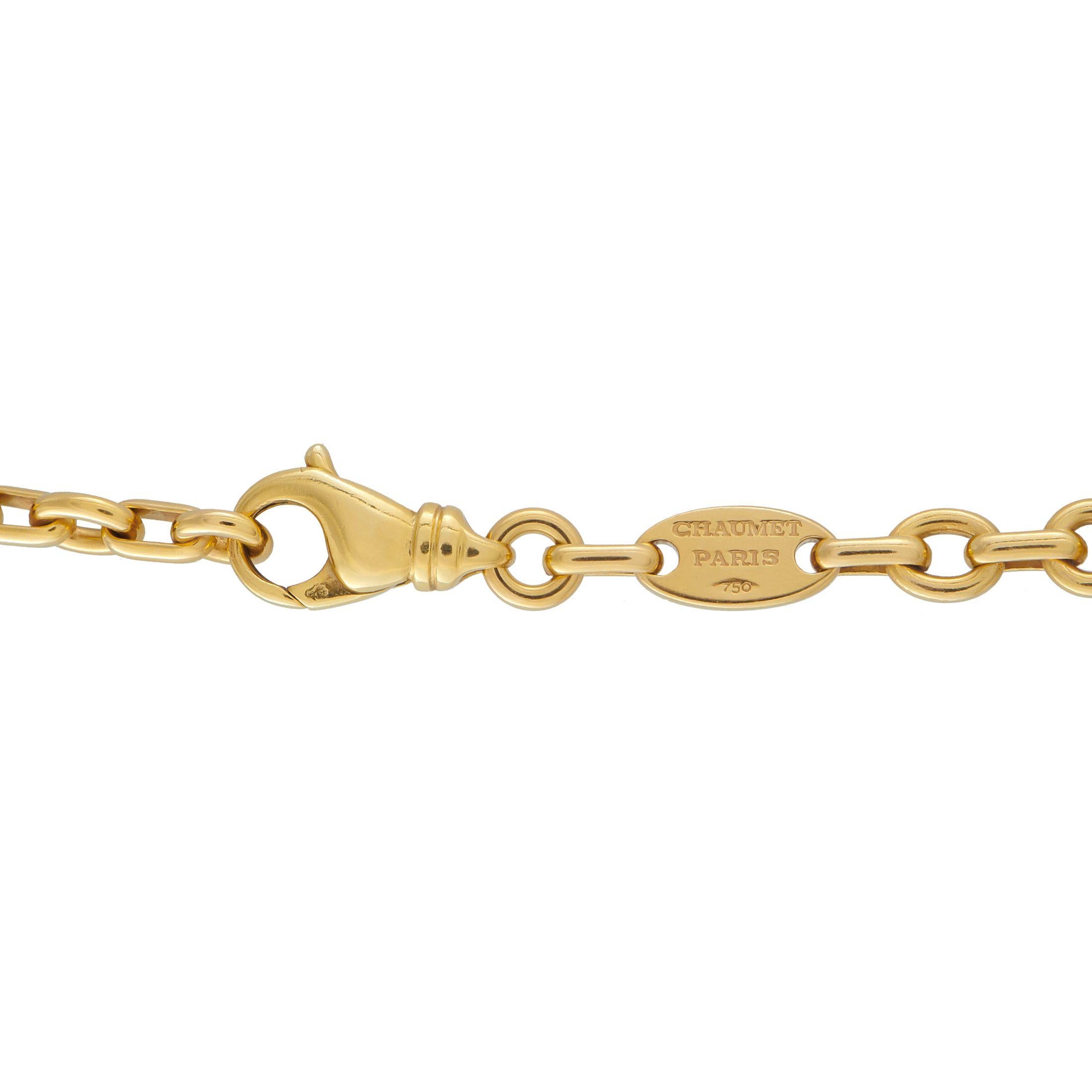 Chaumet Ovronde - Collana a catena in oro giallo 18 carati CH14-070925 In condizioni ottime in vendita a Southampton, PA