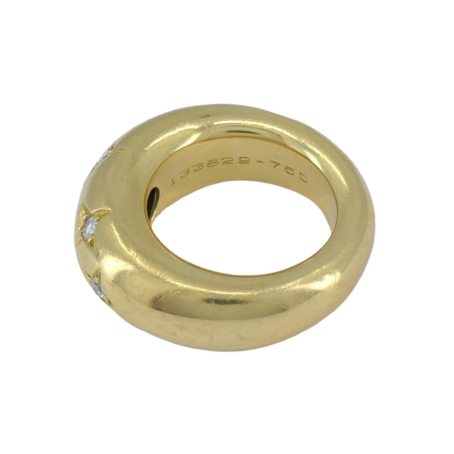 Chaumet Paris 18k Gold Diamond Ring In Good Condition In Beverly Hills, CA