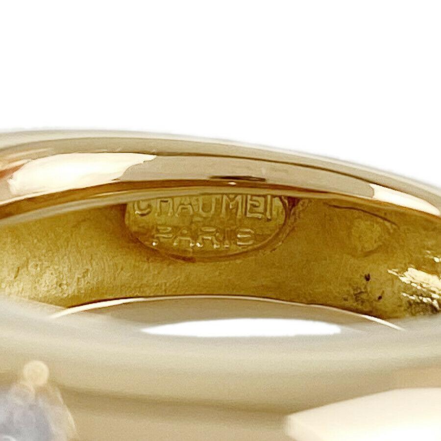 Chaumet Paris 18 Karat Yellow Gold and Diamond Bombe Ring / Band Vintage In Excellent Condition In Beverly Hills, CA