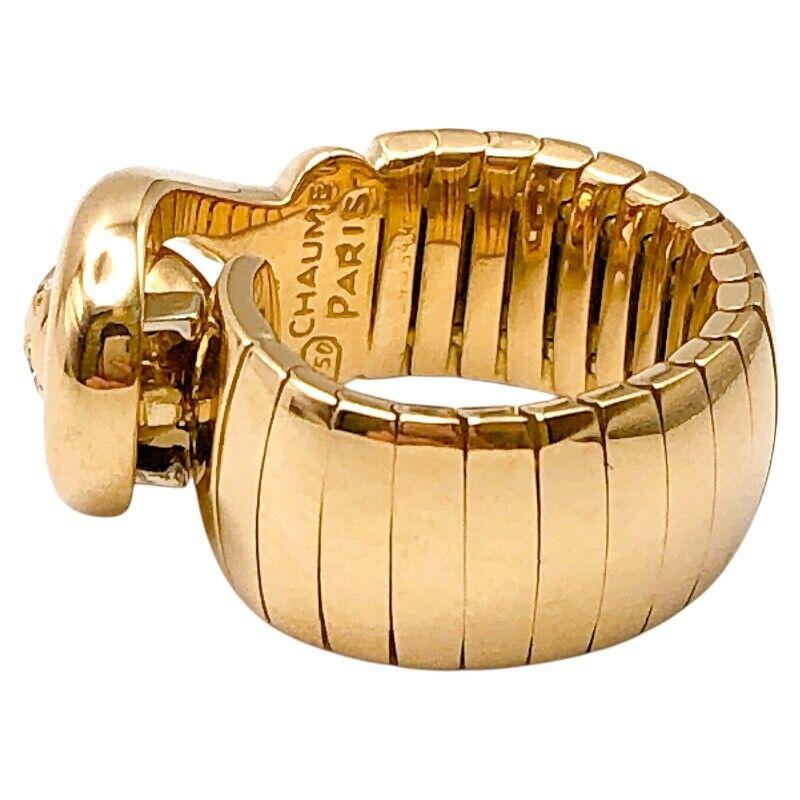 CHAUMET PARIS Bague étoile en or jaune 18k et diamants 1980 Vintage en vente 2