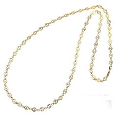 CHAUMET PARIS 18k Yellow Gold Sautoir Link Chain Necklace Circa 1970s Rare