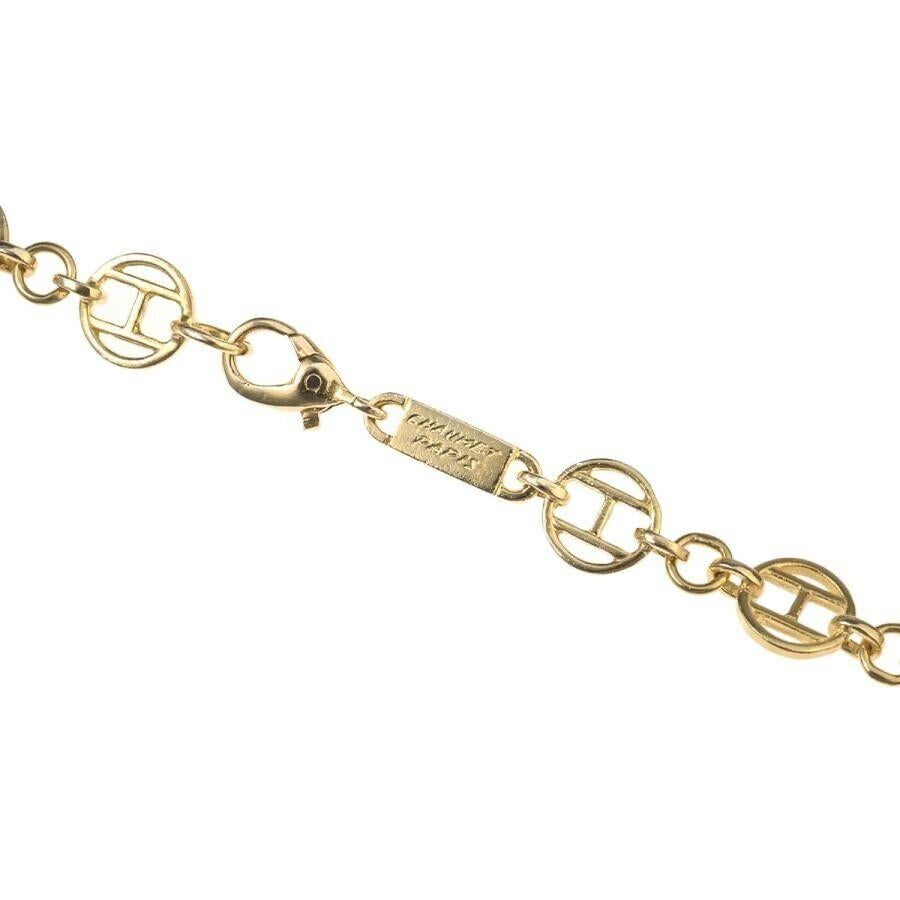 CHAUMET PARIS 18k Yellow Gold Sautoir Link Chain Necklace Circa 1970s Rare In Excellent Condition For Sale In Beverly Hills, CA