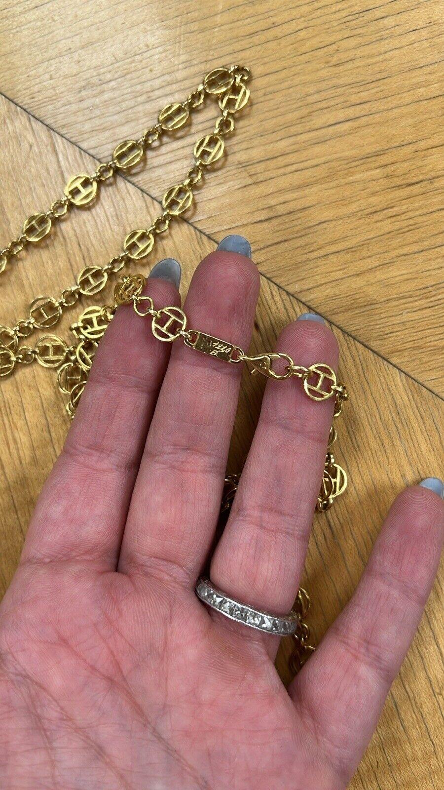 CHAUMET PARIS 18k Yellow Gold Sautoir Link Chain Necklace Circa 1970s Rare For Sale 2