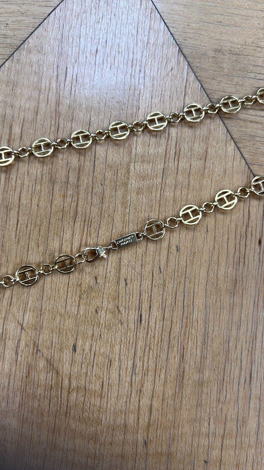 CHAUMET PARIS 18k Yellow Gold Sautoir Link Chain Necklace Circa 1970s Rare For Sale 3