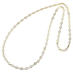 CHAUMET PARIS 18k Yellow Gold Sautoir Link Chain Necklace Circa 1970s Rare