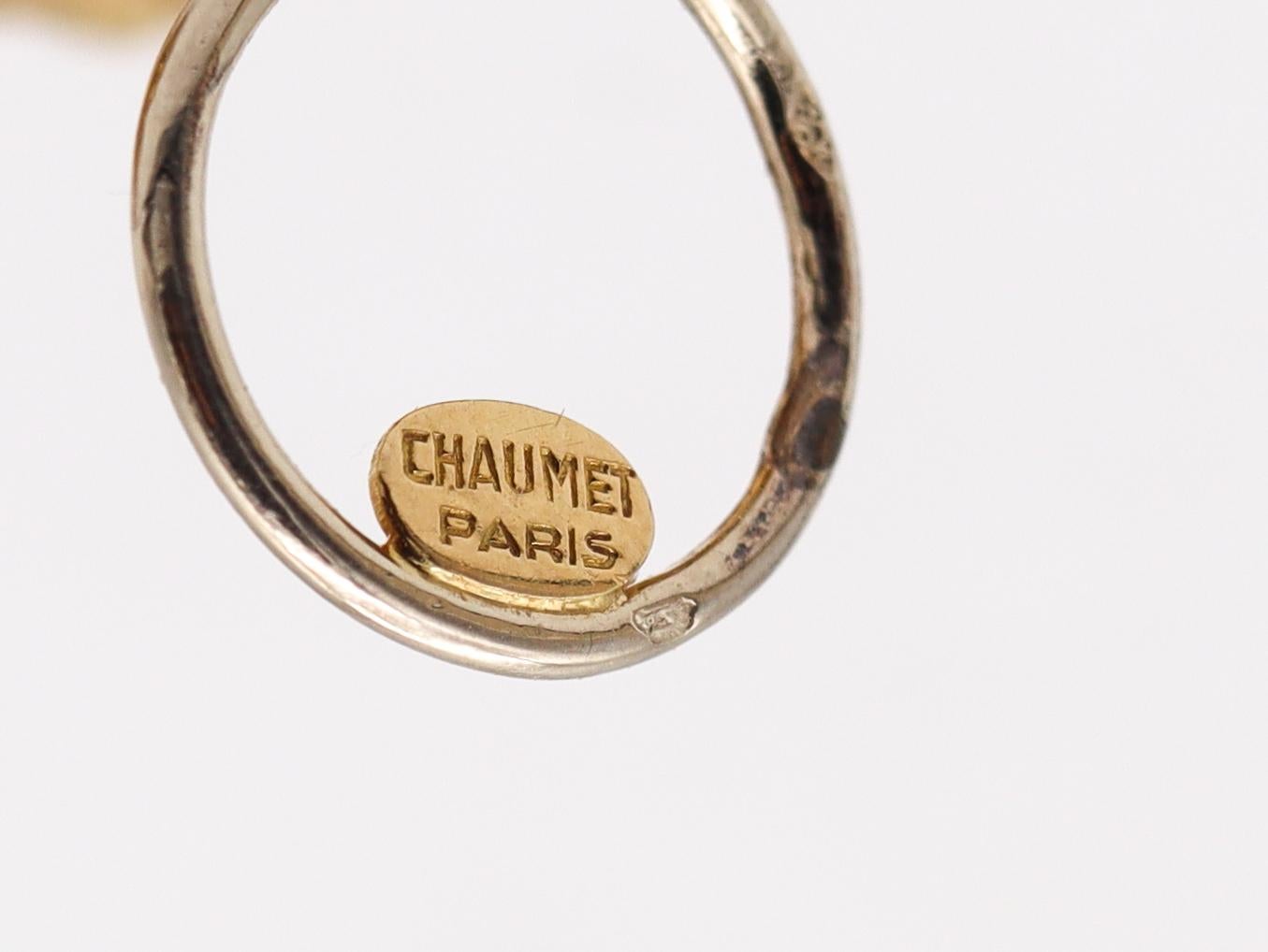 Chaumet Paris 1970 Retro Modernist Clip On Earrings In Solid 18Kt Yellow Gold Pour femmes en vente