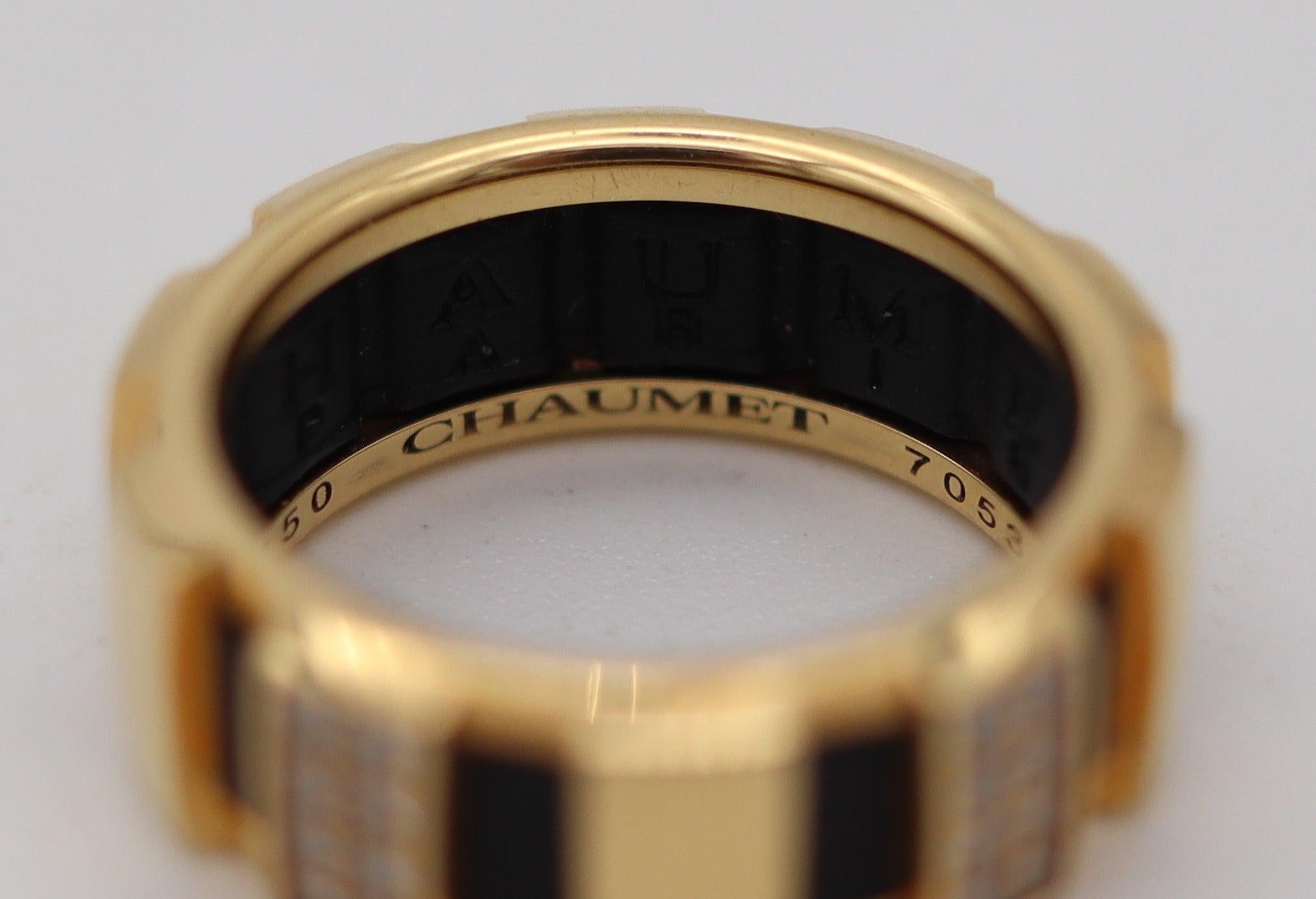 CHAUMET Paris Bague éternelle en or jaune 18 carats avec diamants VVS Excellent état - En vente à Miami, FL