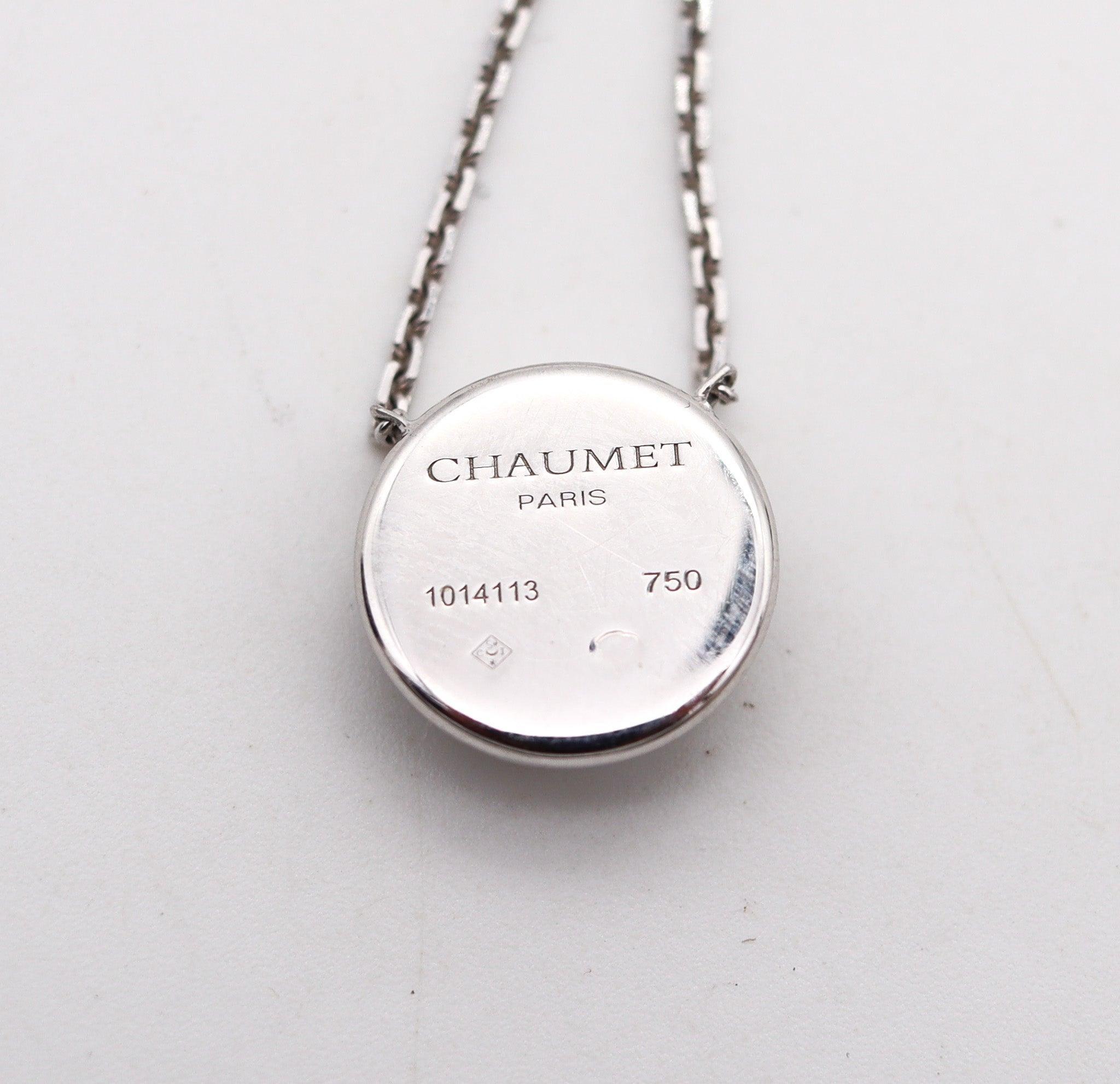CHAUMET Paris Class-One Collier en or blanc 18 carats avec diamants VS et pierre de lune 2