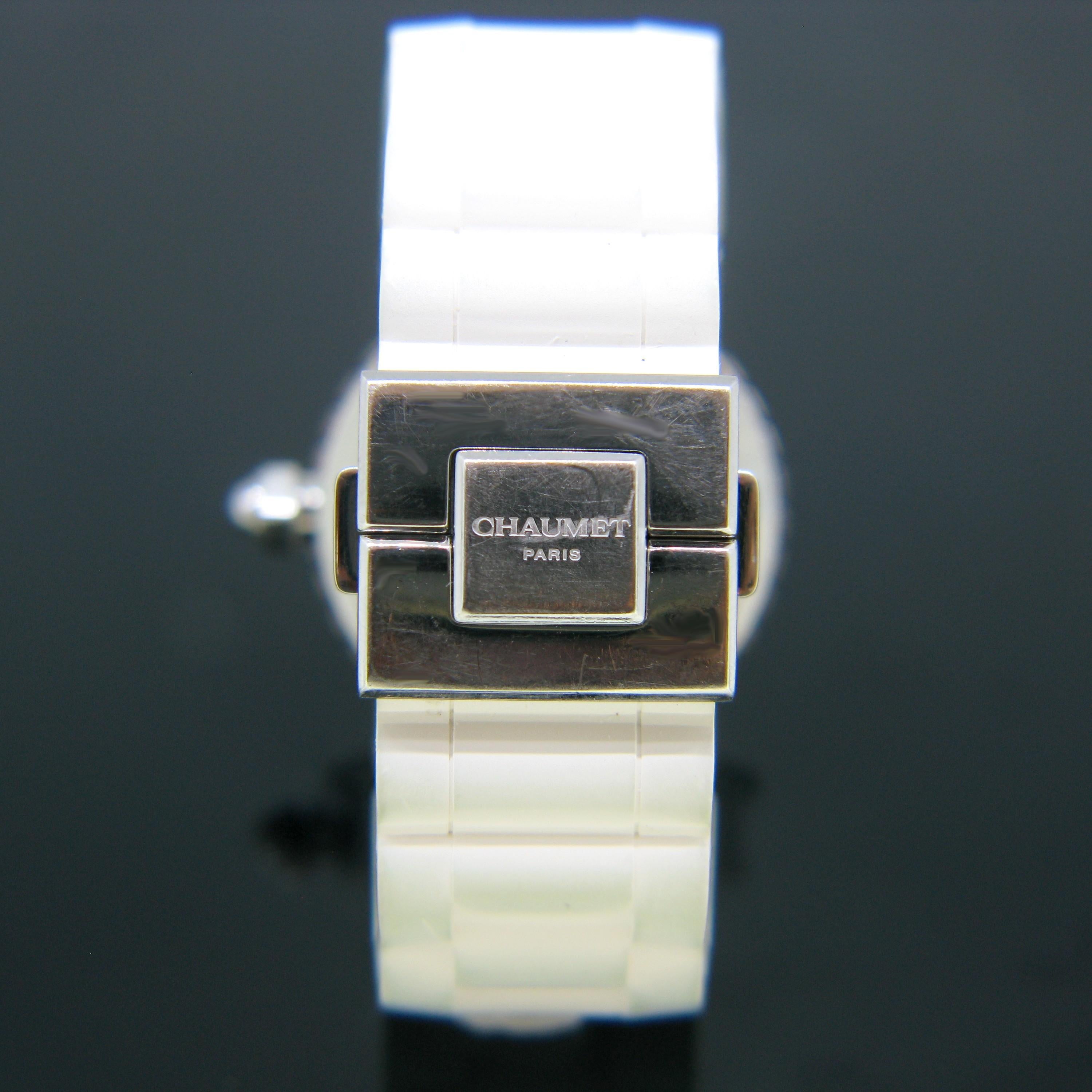 Chaumet Paris Class One Polished Steel Diamond Wristwatch 1