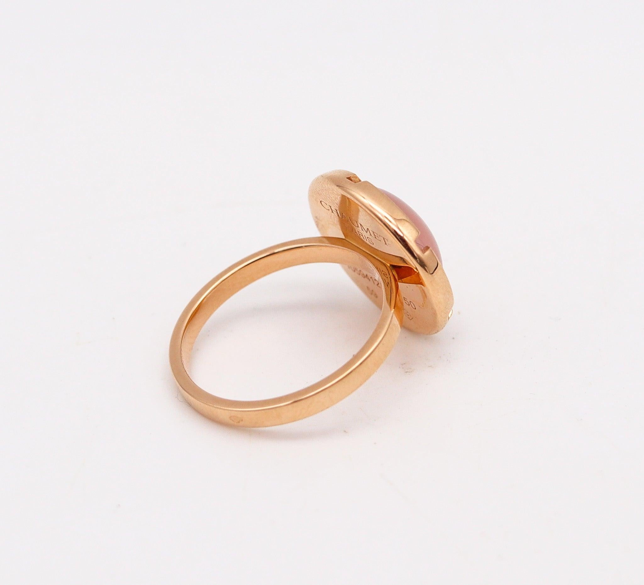 Women's CHAUMET Paris Class-One Ring In 18Kt Gold With VS Diamonds & Moonstone For Sale