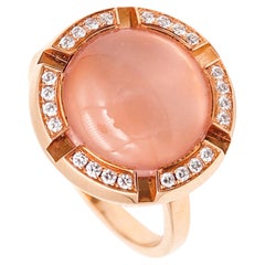 CHAUMET Paris Class-One Ring In 18Kt Gold With VS Diamonds & Moonstone