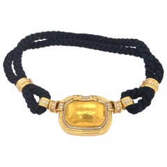 Chaumet Paris Diamond 18 Karat Yellow Gold Interchangeable Rope Necklace