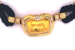 Chaumet Paris Diamond 18 Karat Yellow Gold Interchangeable Rope Necklace