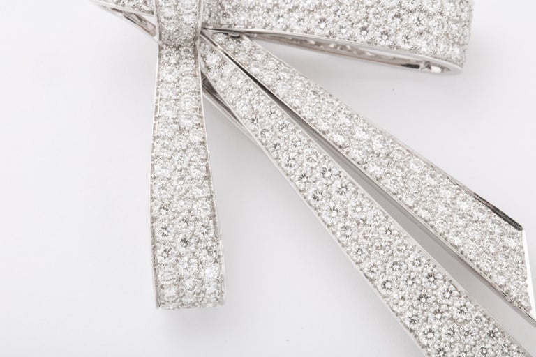 Chaumet Paris Diamond Bow Brooch For Sale 3