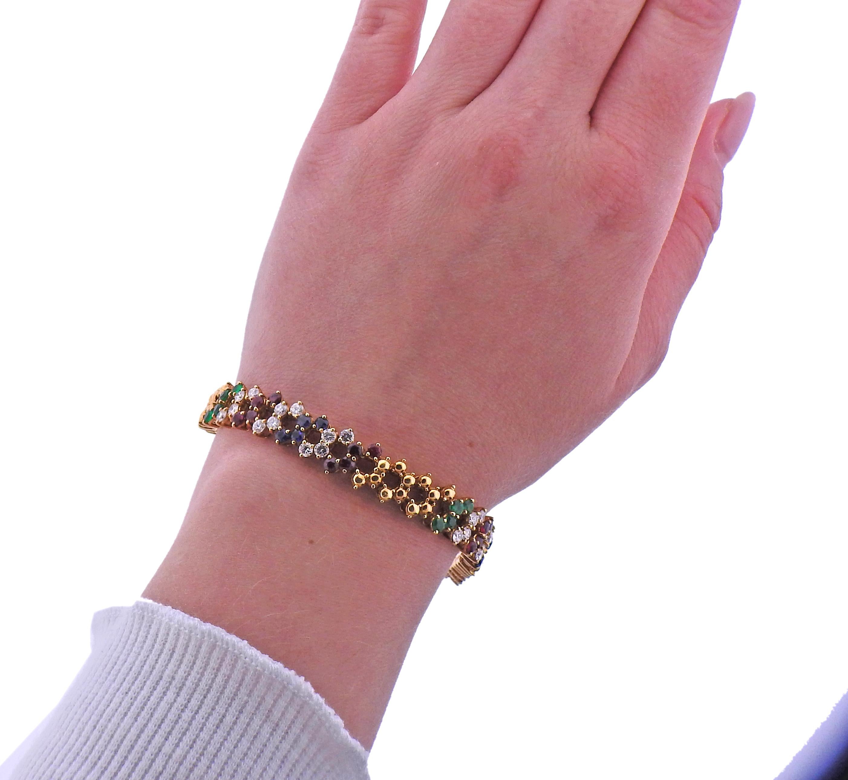 Chaumet Paris Diamond Ruby Emerald Sapphire Necklace Earrings Bracelet Ring Set 2
