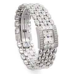 Chaumet Paris Etanche Stainless Steel Diamond Tank Watch