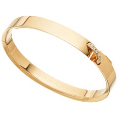 Chaumet Paris French, Liens Évidence Diamond Bangle Bracelet in 18 Carat Gold