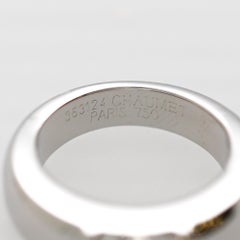 Chaumet Paris GIA Certified Cushion Cut Diamond 18K White Gold Tension Set Ring