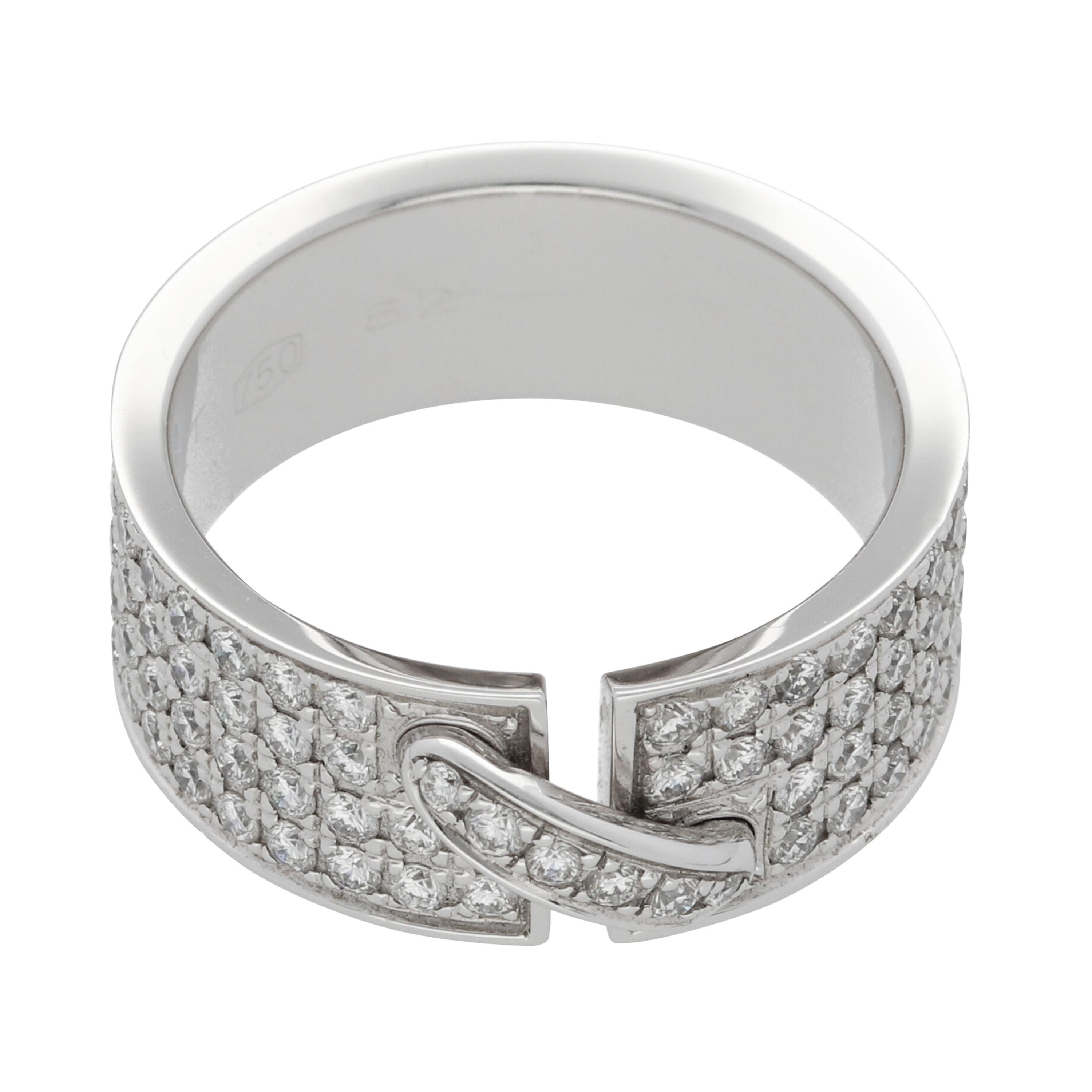 Chaumet Paris 'Lien' Diamonds Pavé Gold Ring In New Condition For Sale In Andorra la Vella, AD