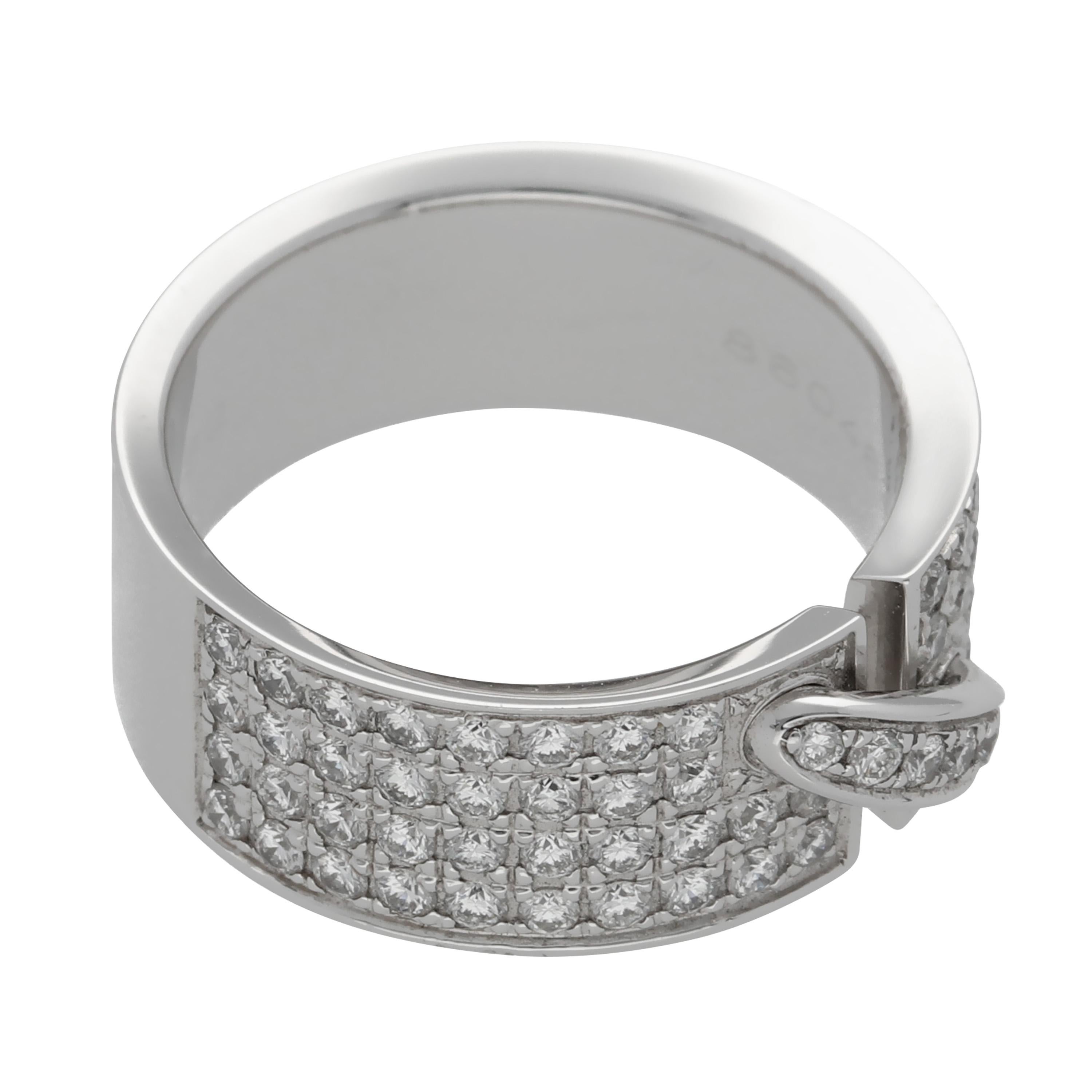 Women's Chaumet Paris 'Lien' Diamonds Pavé Gold Ring For Sale