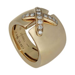 Chaumet Paris 'Liens Croisés' Diamonds Gold Ring