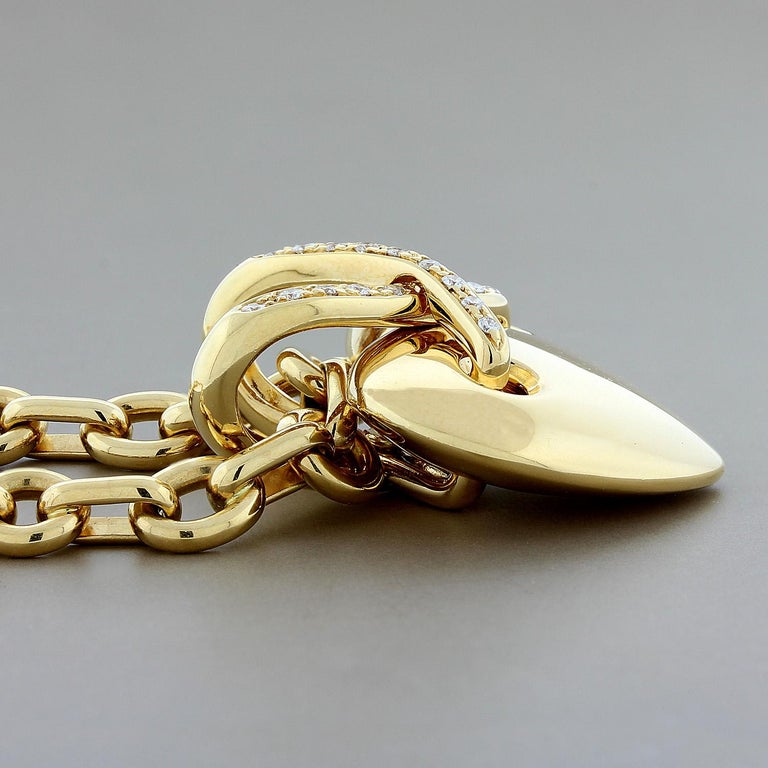 Chaumet Paris Liens Diamond Gold Heart Pendant Necklace at 1stDibs