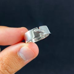 Chaumet Paris Liens Evidence Diamond Wedding Band Ring 18K White Gold French