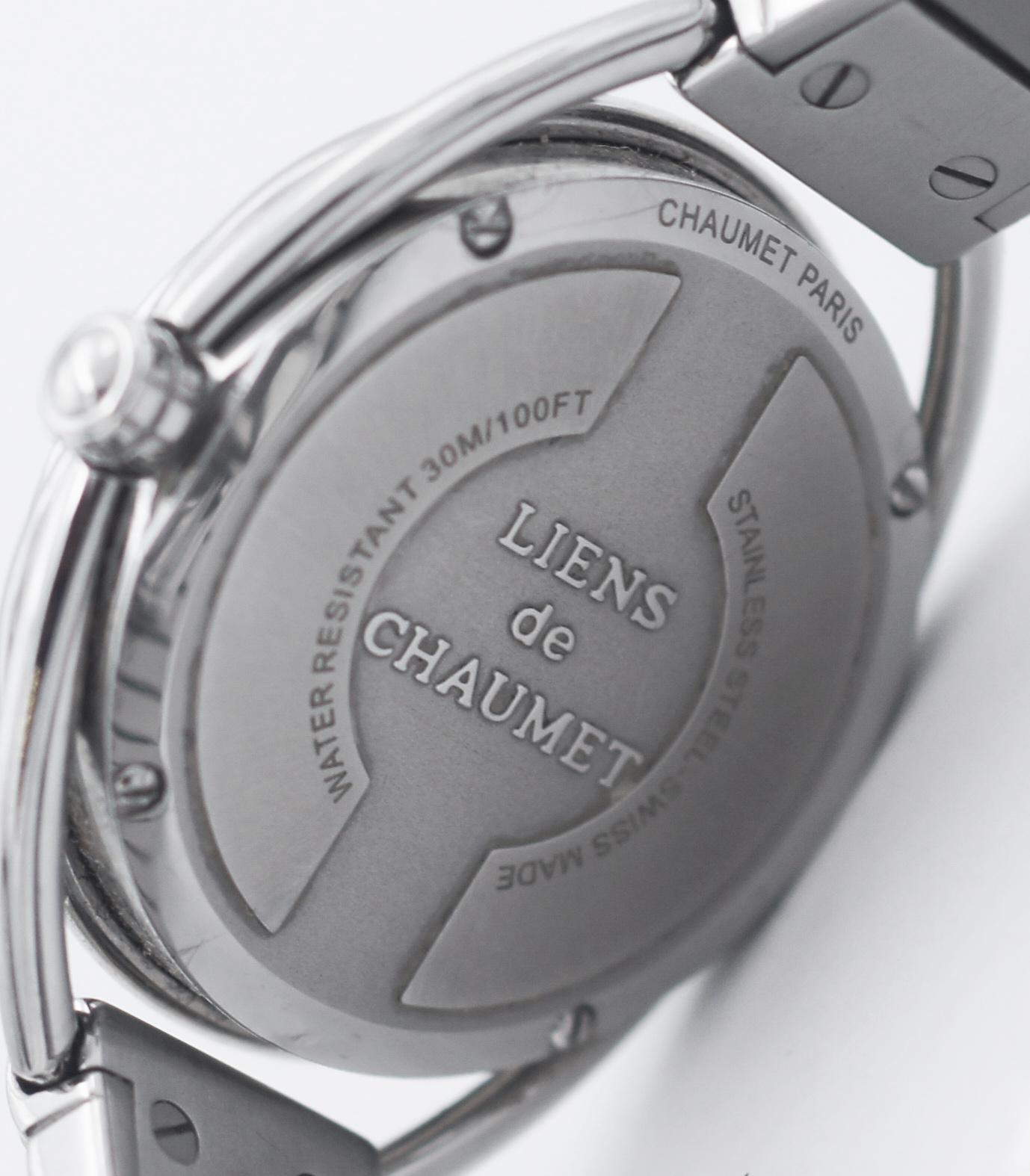 Chaumet Paris Liens Stainless Steel Diamond Watch In Good Condition For Sale In San Fernando, CA