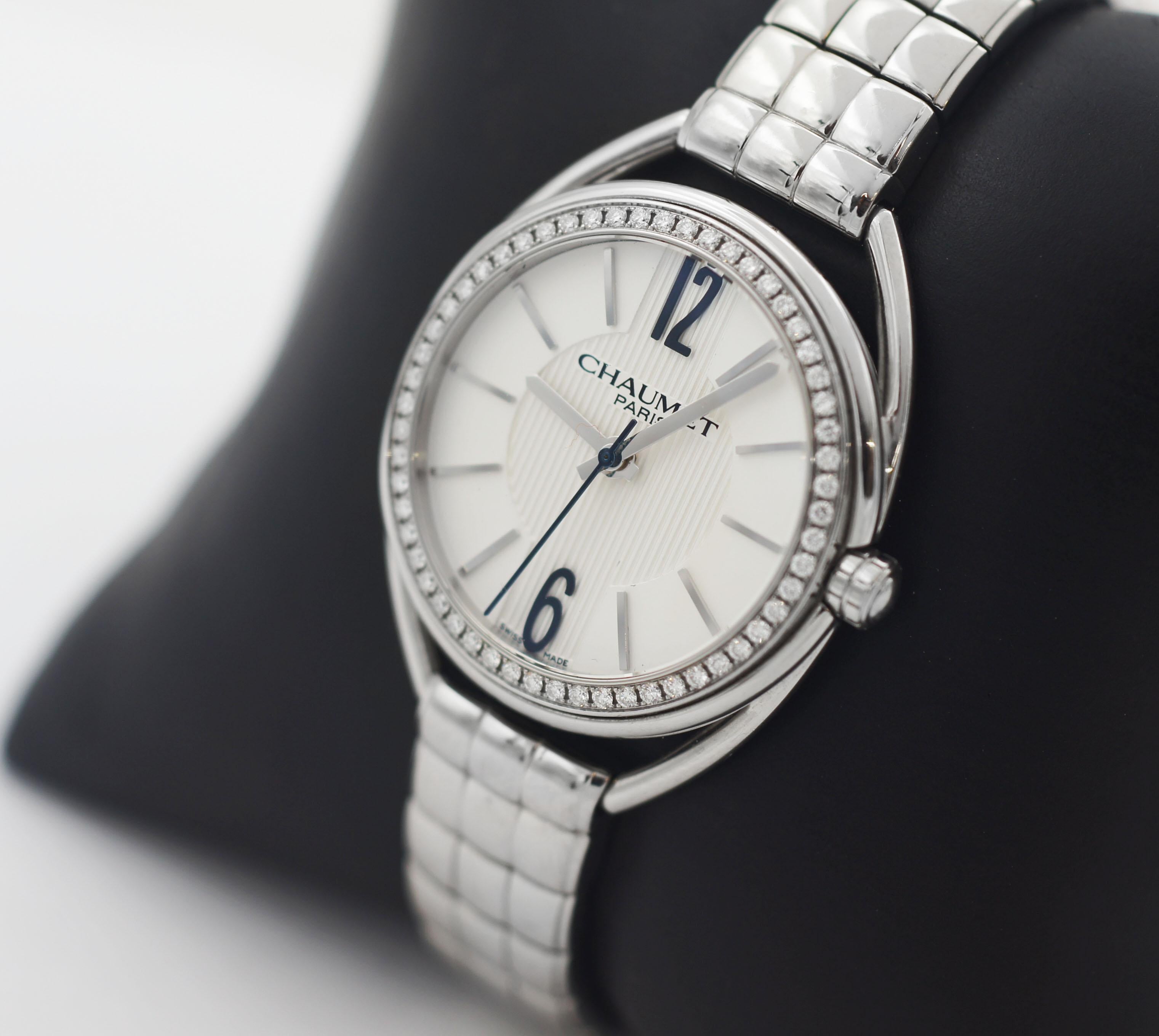 Women's Chaumet Paris Liens Stainless Steel Diamond Watch For Sale