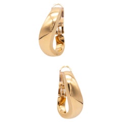 Chaumet Paris Modernist Hoop Clip-On Earrings in Solid 18Kt Yellow Gold