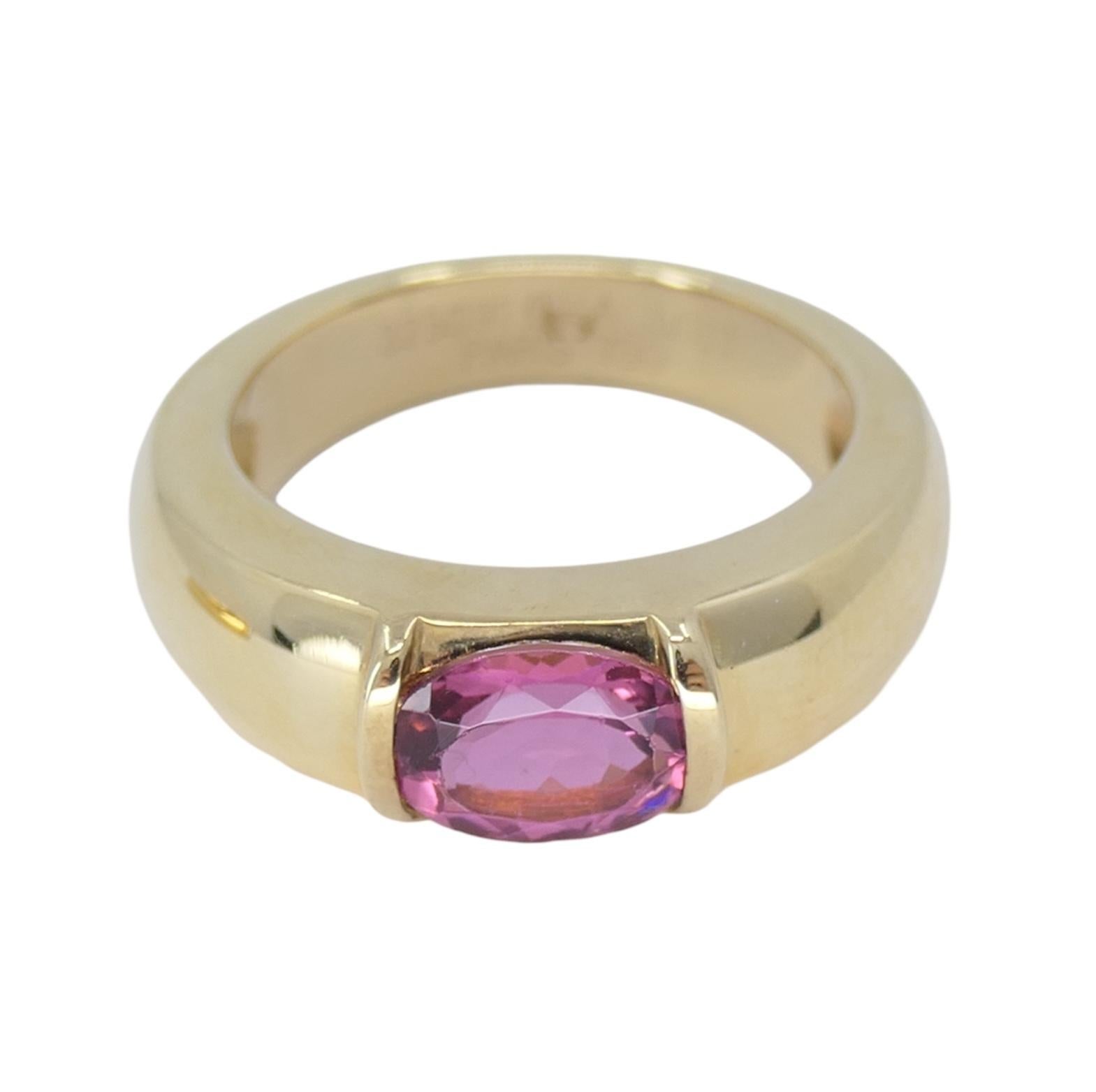 Chaumet Paris Pair of Tourmaline Gold Rings For Sale 2