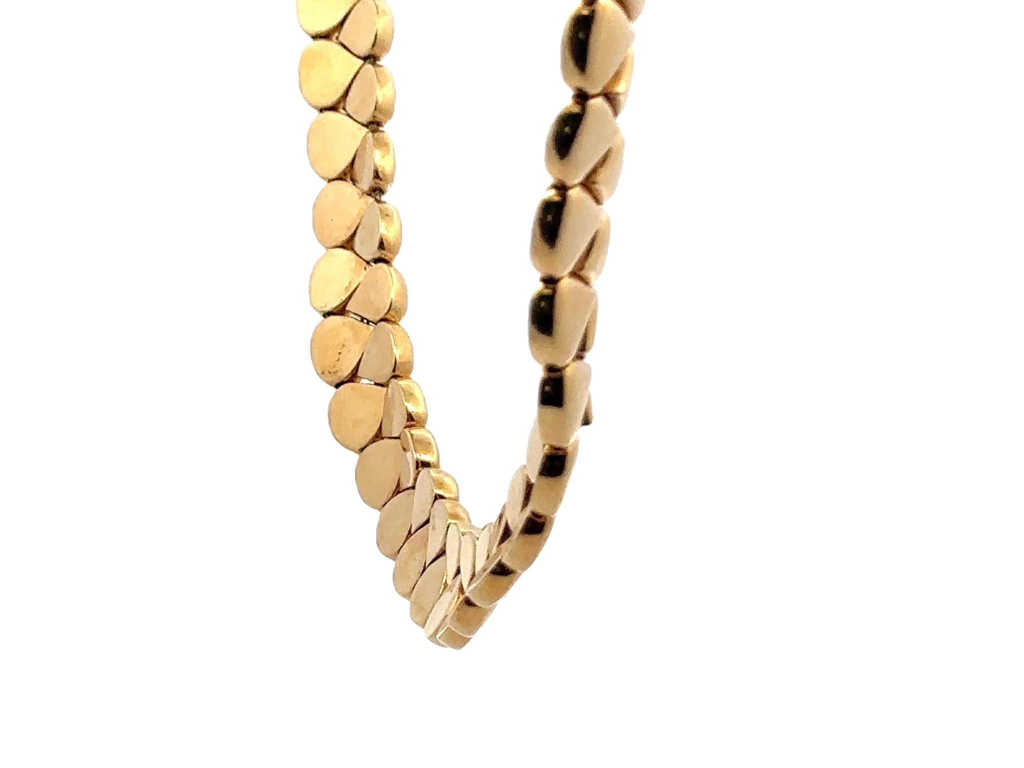 Chaumet Paris Retro French Heavy Choker Necklace in 18 Karat Yellow Gold 1