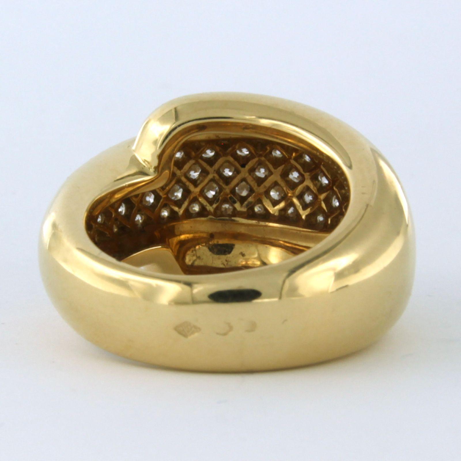 CHAUMET PARIS ring with diamonds 18k yellow gold In Good Condition For Sale In The Hague, ZH