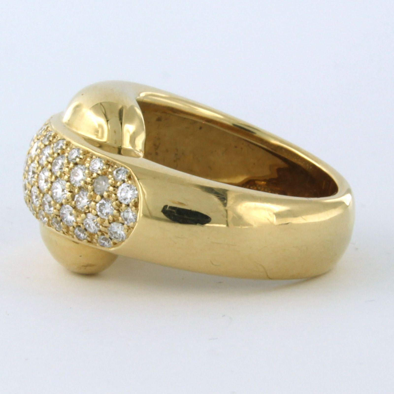 Women's CHAUMET PARIS ring with diamonds 18k yellow gold For Sale