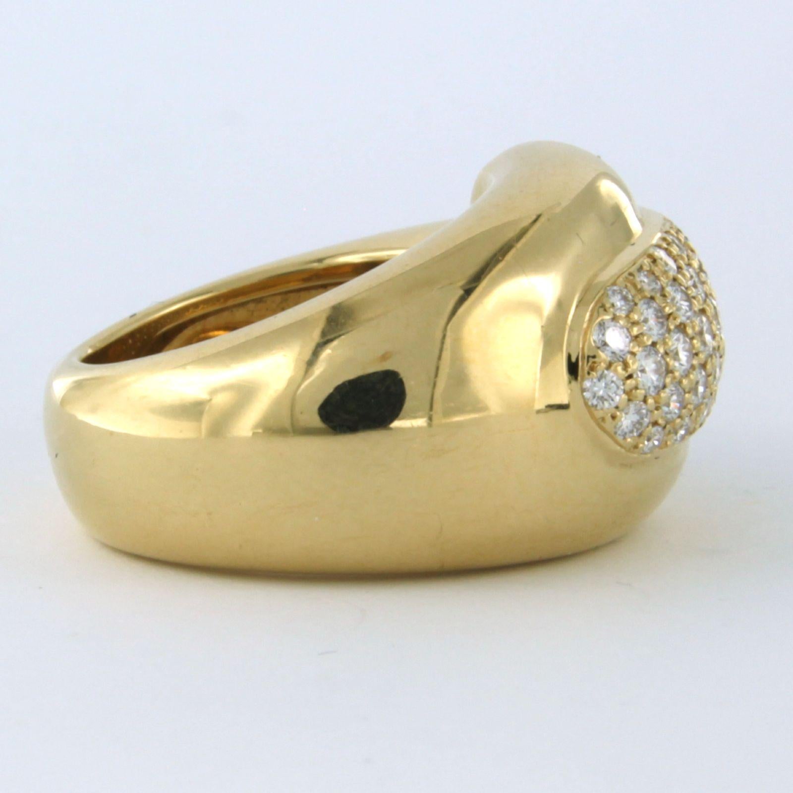 Bague CHAUMET PARIS avec diamants en or jaune 18 carats en vente 1
